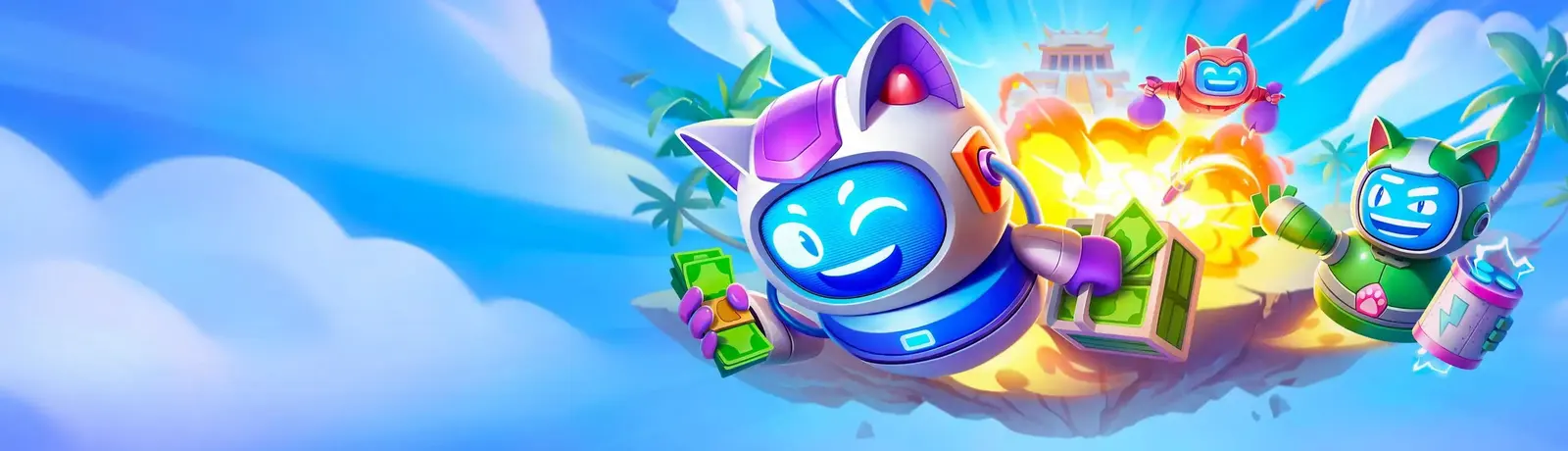 Robocat bonus – robotkatten die met stapels geld door de lucht vliegen